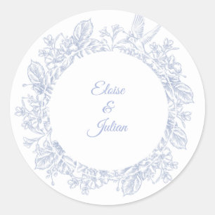 Redonda Pegatina personalizada de porcelana Meadow Chinois