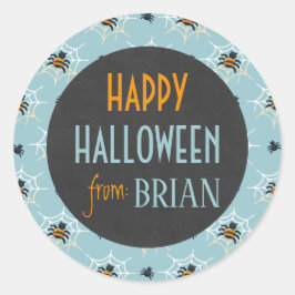 Redonda Pegatina personalizada linda para Halloween