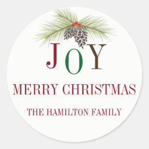 Redonda Pegatina personalizado ALEGRÍA colorida