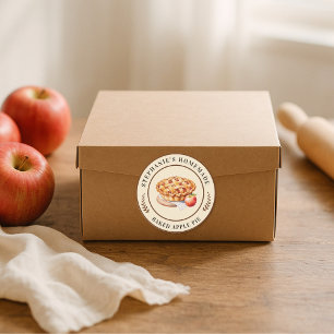 Redonda Pegatina Personalizado de Apple Pie casero
