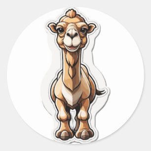 Redonda Pegatina Personalizado de camello: Animal del desi