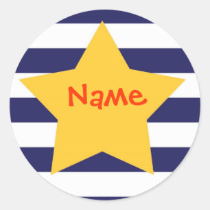 Redonda Pegatina Personalizado de Stars and Stripes Boys