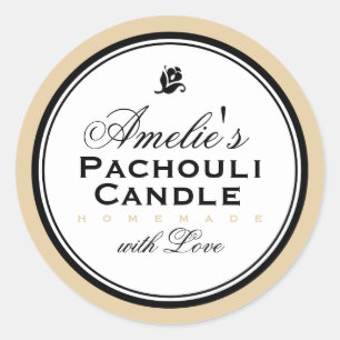 REDONDA PEGATINA PERSONALIZADO EL %PIPE% MODERNO DEL BEIGE