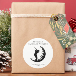 Redonda Pegatina personalizado | Fin de semana del Bachele