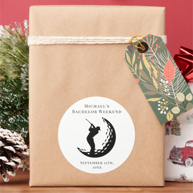 Redonda Pegatina personalizado | Fin de semana del Bachele (Vacaciones)