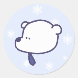 Redonda Pegatina personalizado Ice Bear