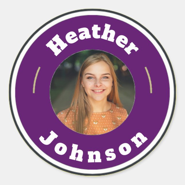 Redonda Pegatina - Personalizado Personalizado (añadir nom (Anverso)