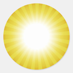Redonda Pegatina Personalizado Sunny