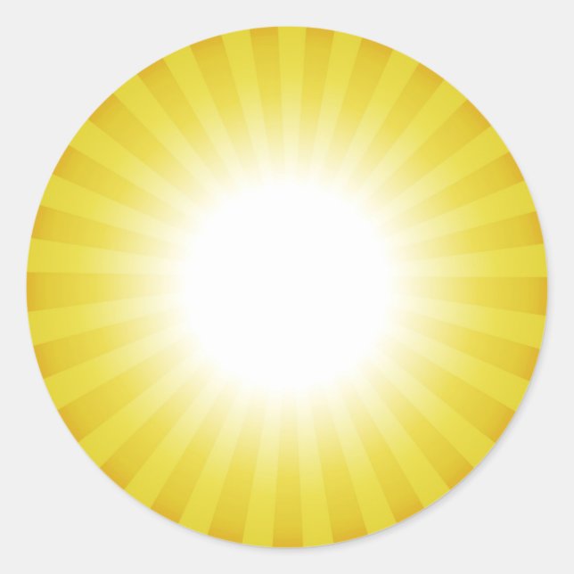 Redonda Pegatina Personalizado Sunny (Anverso)