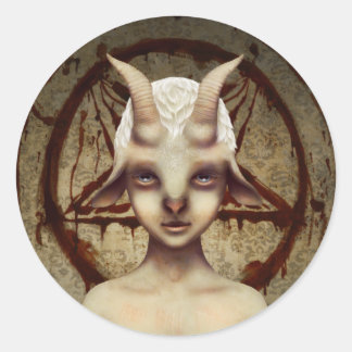 REDONDA PEGATINA PETIT BAPHOMET