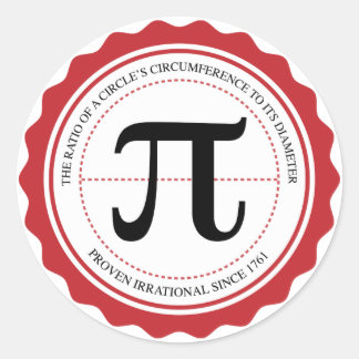 Redonda Pegatina Pi Seal
