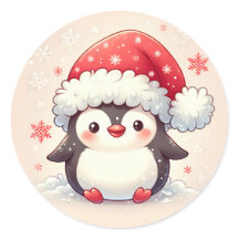 Pegatina Pingüino de Invierno