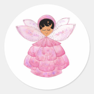 Redonda Pegatina Pink Peony Pixie