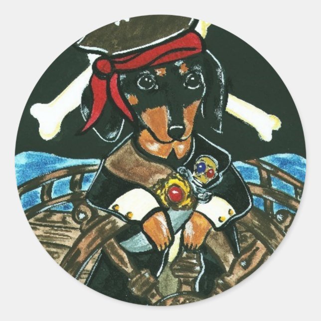 Redonda Pegatina pirata (Anverso)