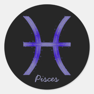 Redonda Pegatina Pisces