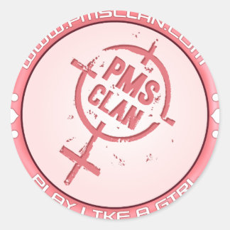 Redonda Pegatina PMS - Logotipo rosa 2
