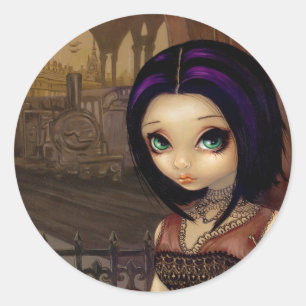 Redonda pegatina "Poe"