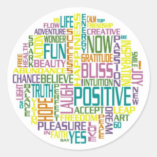 Redonda Pegatina positivo