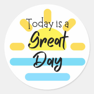 Redonda Pegatina positivo y ascendente