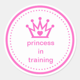 Redonda PEGATINA Princesa en formación