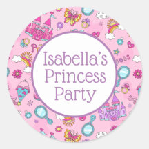 Pegatina Princesa Rosa, Glossy, Pequeña, 1½ pulgad