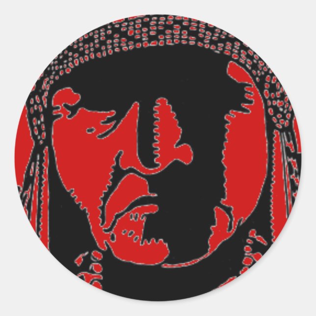 Redonda Pegatina Principal de la India (Anverso)