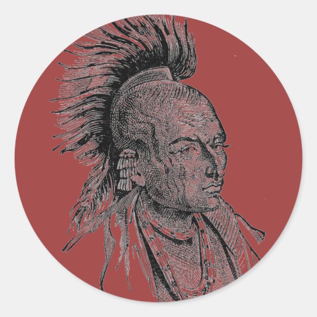 Redonda Pegatina Principal de la India (Anverso)