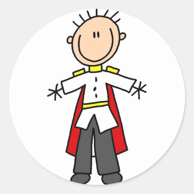 Redonda Pegatina Príncipe Real (Anverso)