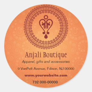 Redonda Pegatina Promocional de Embellecido Oriental