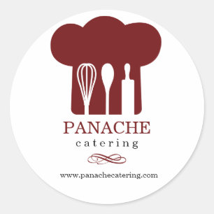 Redonda Pegatina promocional de Gorras de chefs