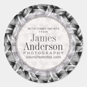 Redonda Pegatina promocional del patrón de trama de onda p