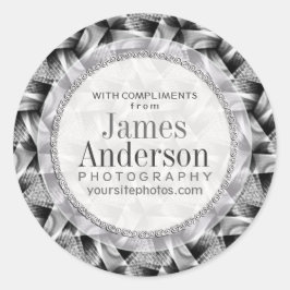 Redonda Pegatina promocional del patrón de trama de onda p