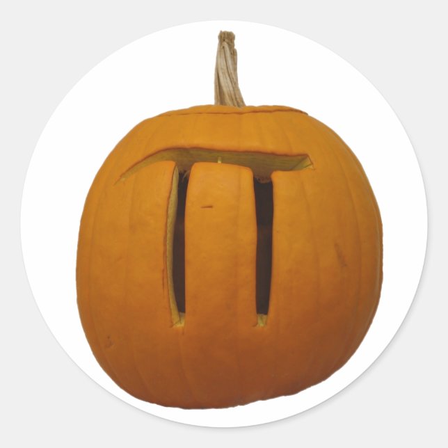 Redonda Pegatina Pumpkin Pi (Anverso)