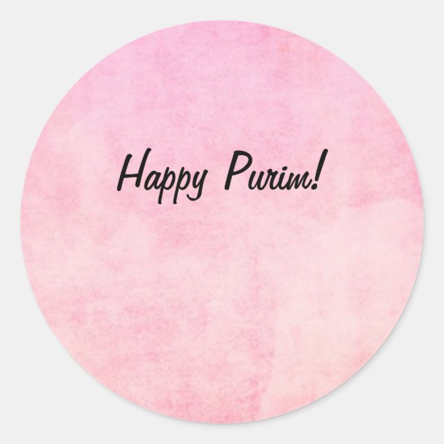 Redonda Pegatina Purim (Anverso)