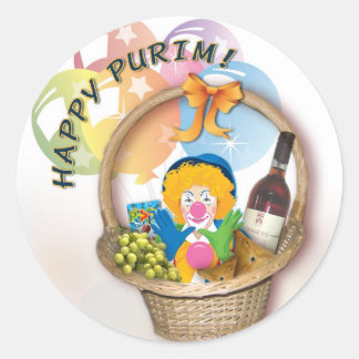 Redonda Pegatina Purim