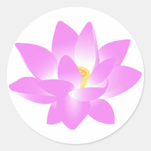 Redonda Pegatina Purple Lotus