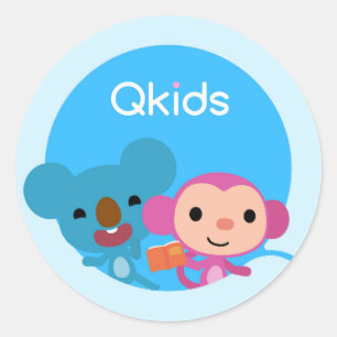 Redonda Pegatina Qkids