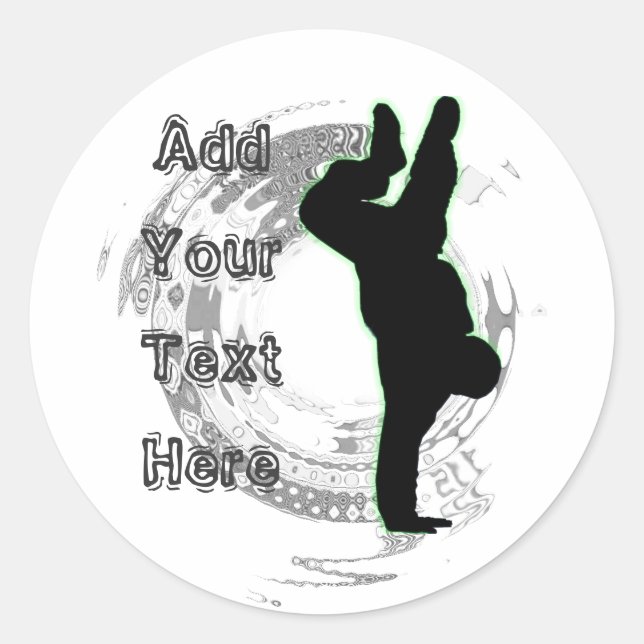 Redonda Pegatina que rompe el personalizable (Anverso)