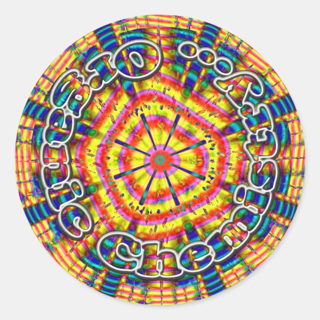 Redonda Pegatina química orgánica (Anverso)