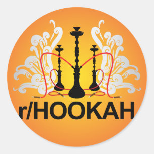 Redonda pegatina r/Hookah