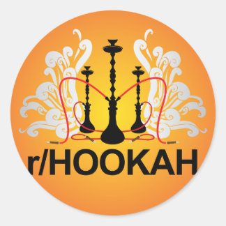 Redonda pegatina r/Hookah