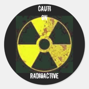Redonda Pegatina radiactivo