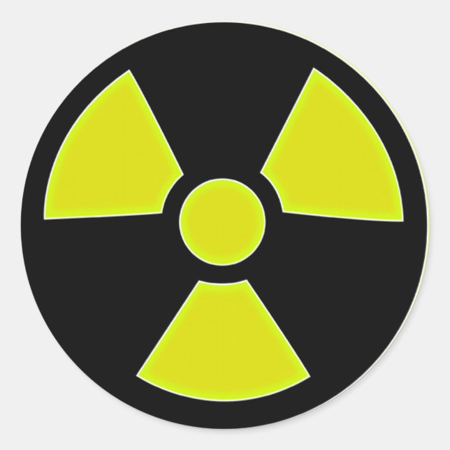 Redonda Pegatina radiactivo (Anverso)