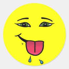 Redonda Pegatina Raspberries