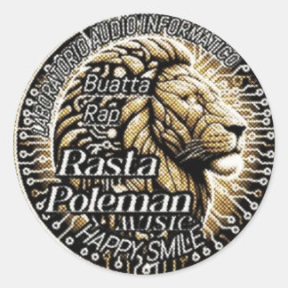Redonda Pegatina Rasta Poleman