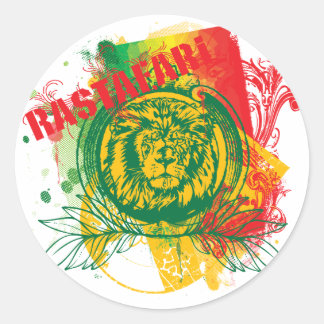 Redonda Pegatina Rastafari
