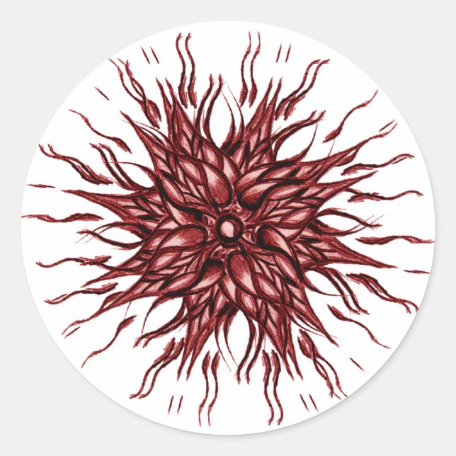 Redonda Pegatina Red Sun (Anverso)