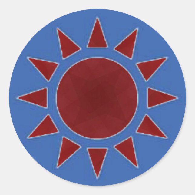 Redonda Pegatina Red Sun (Anverso)