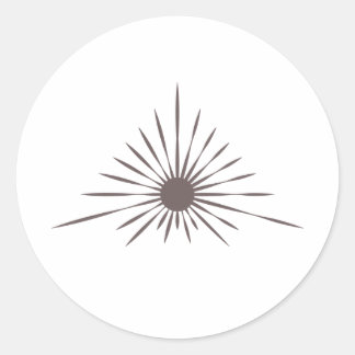 Redonda Pegatina redondeado clásico blanco con logotipo de