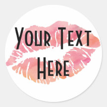 Pegatina redondeado clásico, brillante, pequeño, 1